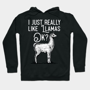 I Just Really Like Llamas Ok? Hoodie